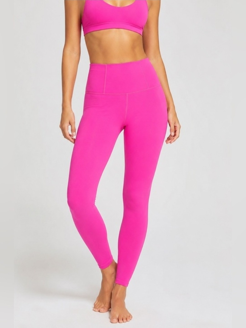FP Movement Never Better Leggings Bright Pink Cropped High Rise Women Medium